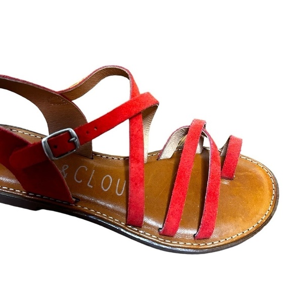 Musse & Cloud Red Strappy Gladiator Sandals - Picture 4 of 8